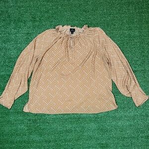 Worthington Geometric Print Top